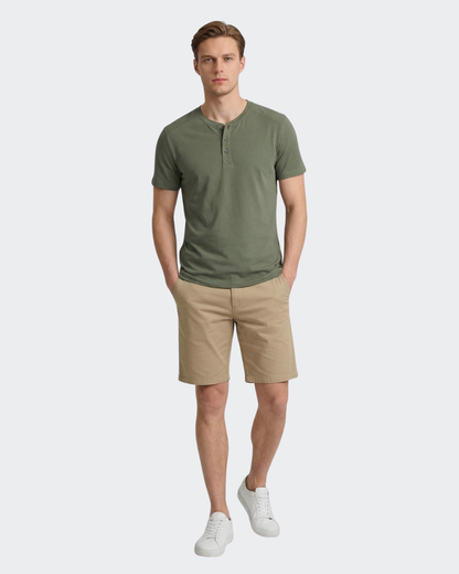 Vustra Olive Slub Henley