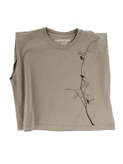Supermaggie Birds On Branch Maisie Muscle Tee