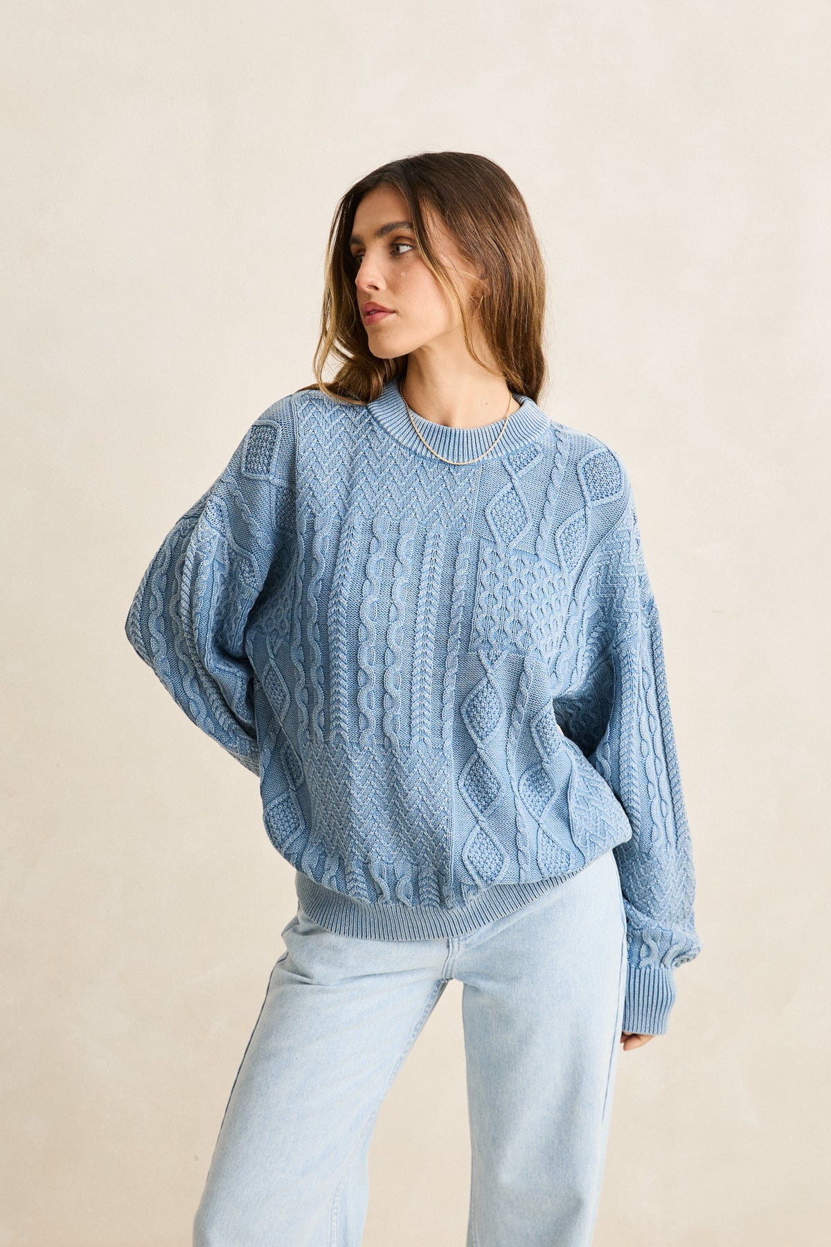 Rhythm Patchwork Salt Wash Sweater