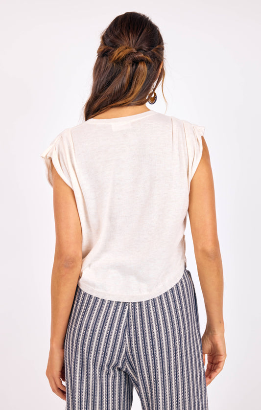 Sage Nicole Sweater Top / oatmeal