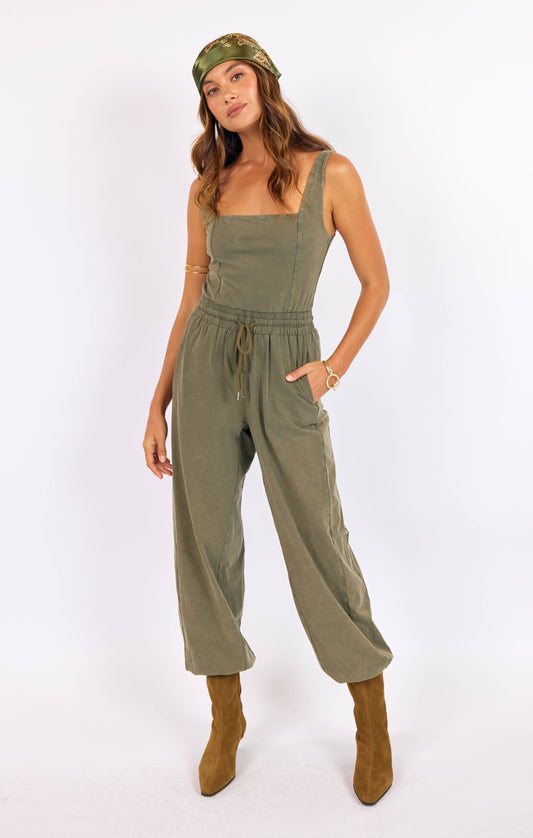 Sage Gila Knit Jumpsuit / sage