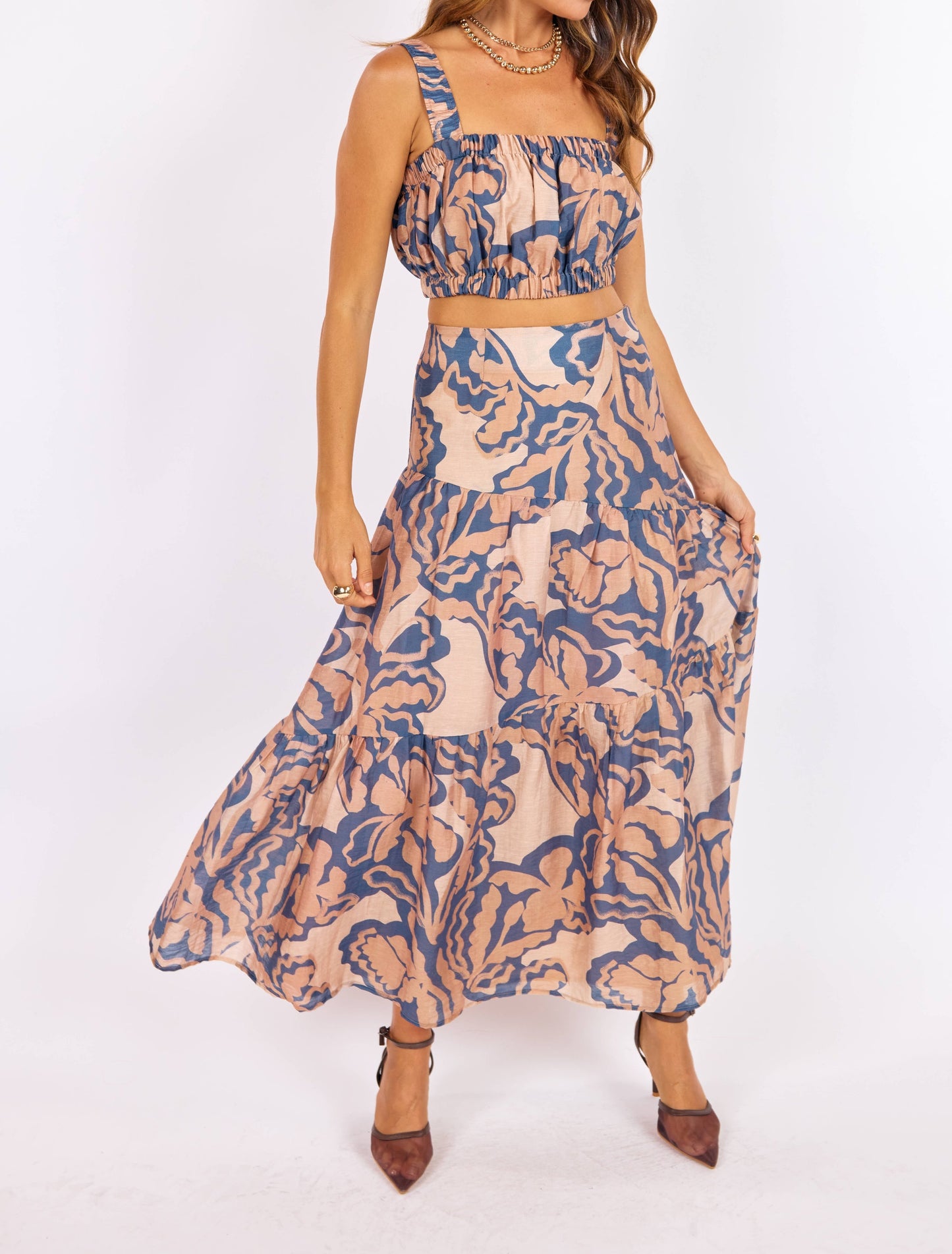 Sage Wild City Maxi Skirt