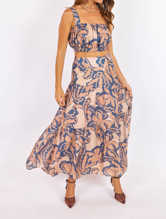 Sage Wild City Maxi Skirt