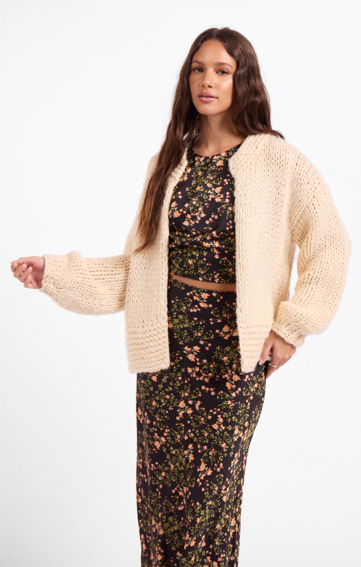 Sage This & That Chunky Cardi