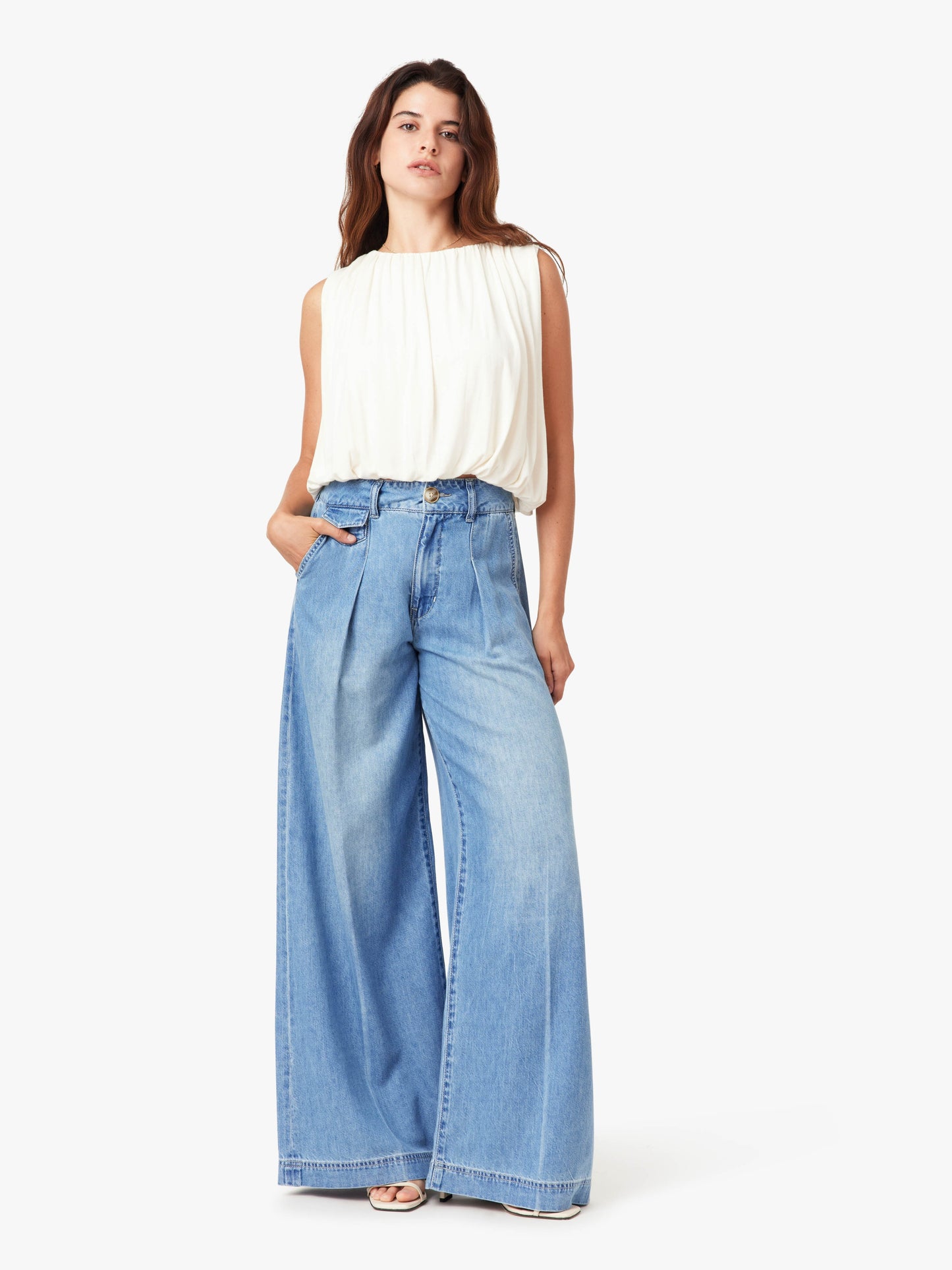 Habitual Pleated Denim Trouser