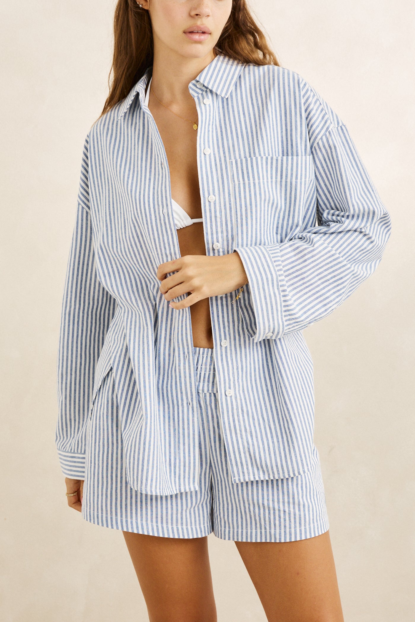 Rhythm Vista Stripe Oversized Shirt